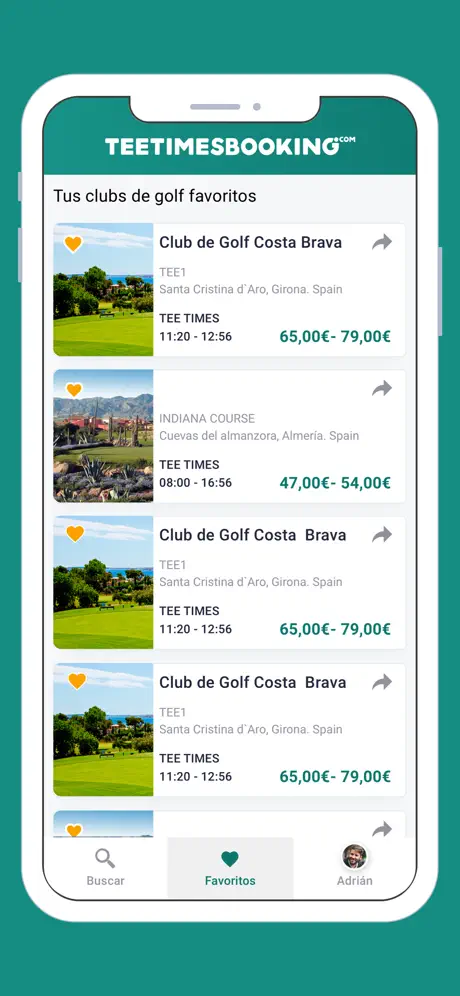 Tee Times Booking