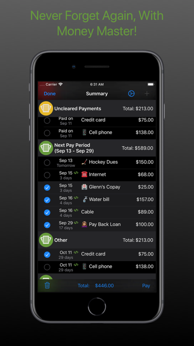 Bill Organizer by Money Master screenshot 3