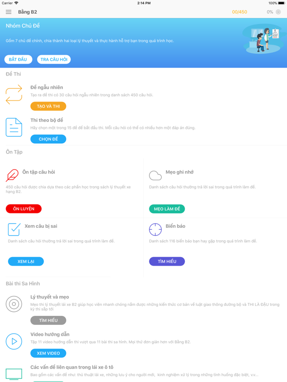 Bằng B2 - Thi lái xe ô tô B2 iPad screenshot 1 - Education app