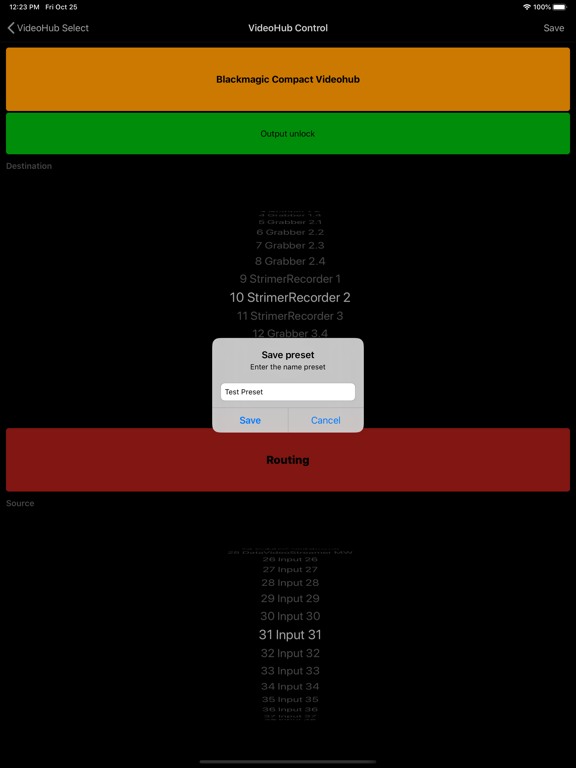 Screenshot #5 for VideoHubControl