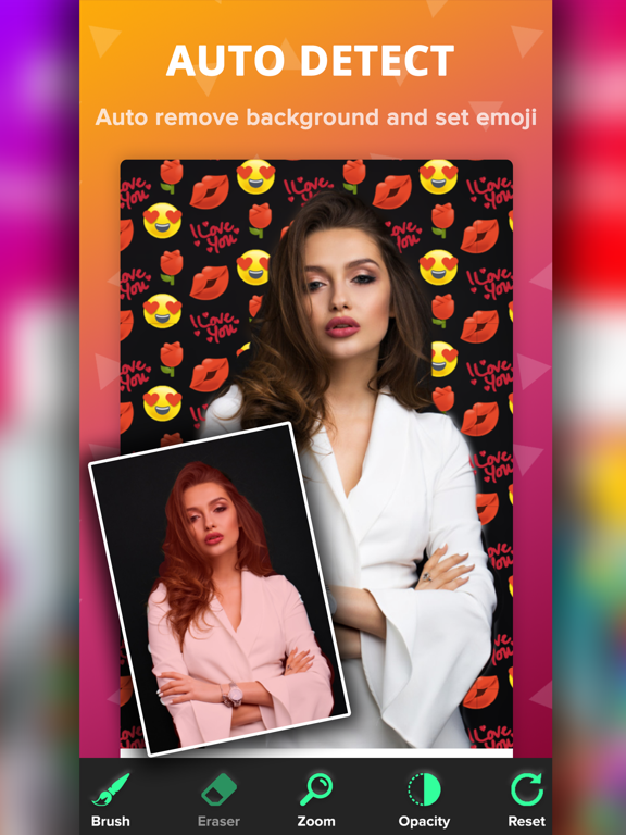 Screenshot #6 pour Emoji Background Photo Editor