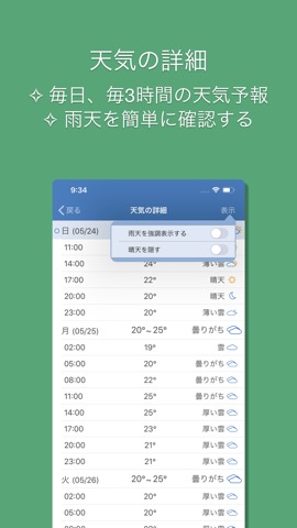 PP天気 mini - 雨天を簡単に確認する & 天気予報のおすすめ画像3