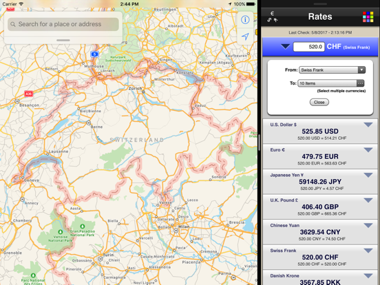 Rates iPad screenshot