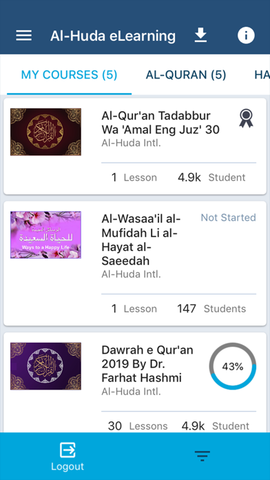 Al-Huda eLearning screenshot 3