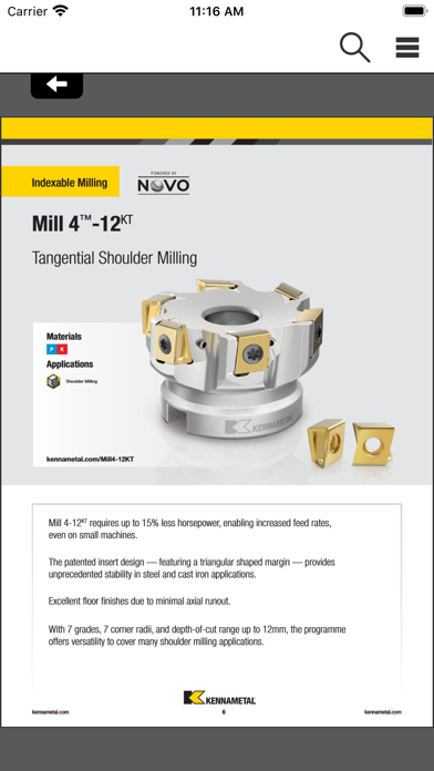 Kennametal Catalogs iPhone screenshot 4 - Business app