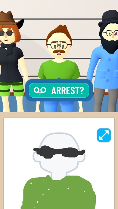 screenshot of Line Up: Draw the Criminal 4