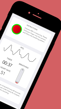 Camera Heart Rate Variability screenshot 2