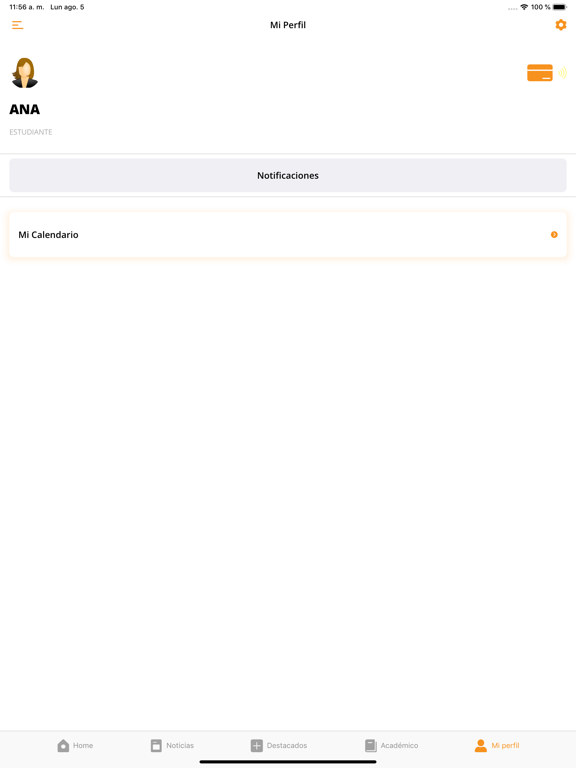 AppUCA iPad screenshot