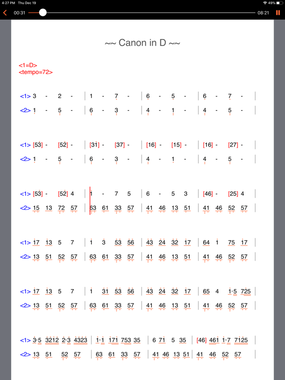 TextMusic iPad screenshot 9 - Music app