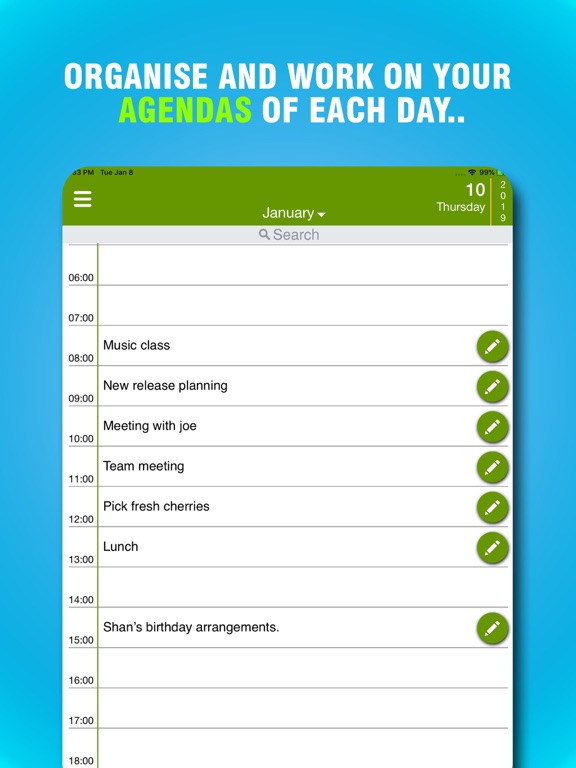 Screenshot #4 pour Agenda 2020 - Day Planner Todo