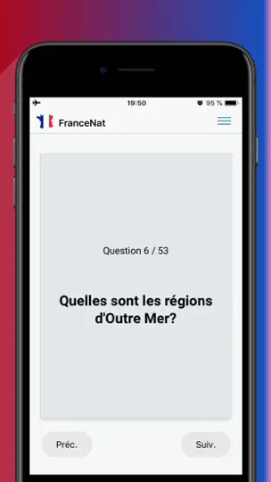 Capture d'écran de France Naturalisation sur iPhone 2