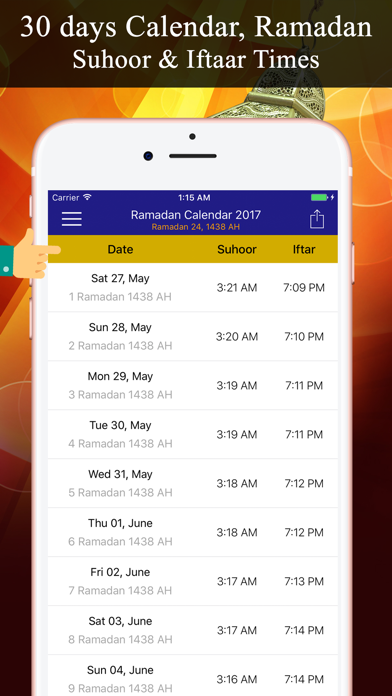 Screenshot #2 pour calendrier ramadhan