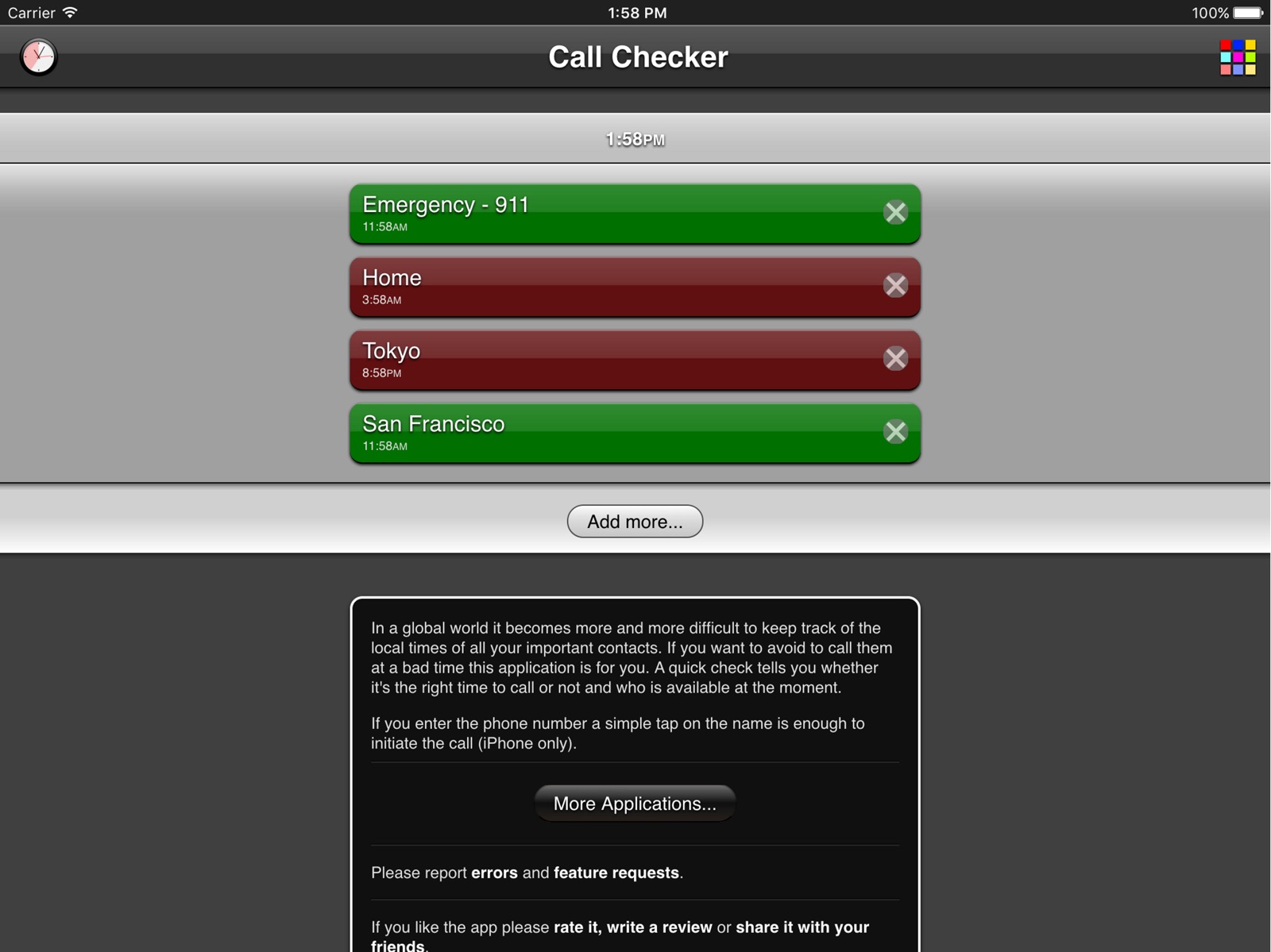 Call Checker ipad screenshot 1