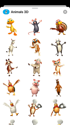 Animal 3D Stickers - Emojis screenshot 2