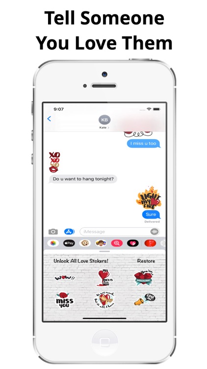 Love Stickers Share Feelings