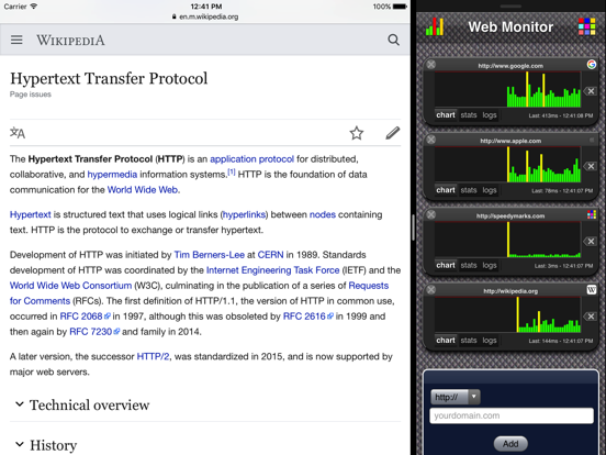 Web Monitor App iPad screenshot 5 - Business app