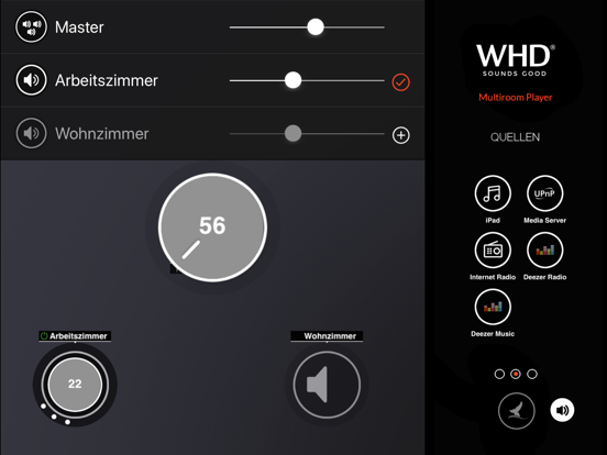 WHD Multiroom Player iPad screenshot