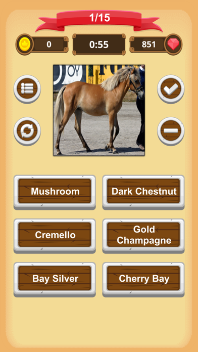 Horse Coat Colors - Quiz Screenshot