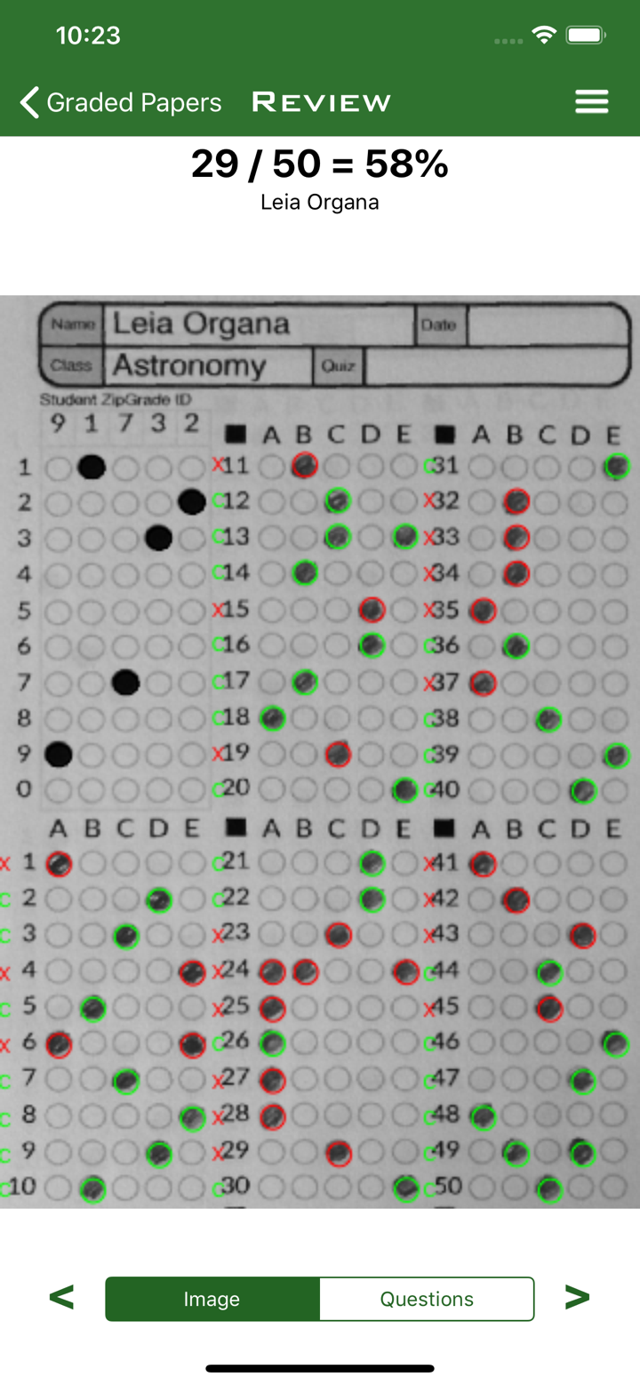 ZipGrade screenshot 1