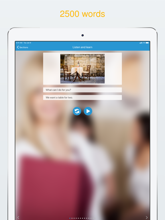 Basic English conversation iPad screenshot 6 - Education app