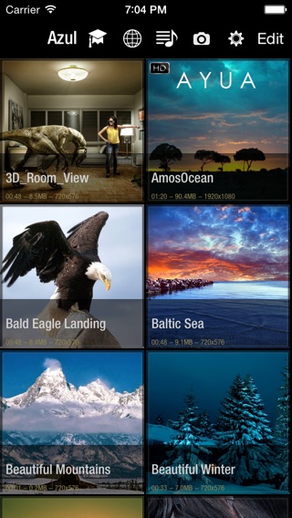 Azul - Video Player for iPhoneのおすすめ画像1