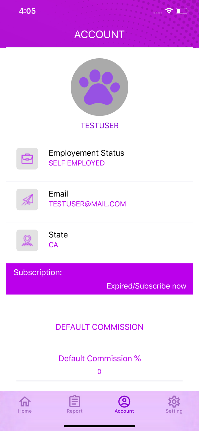Groomer Commission Tracker