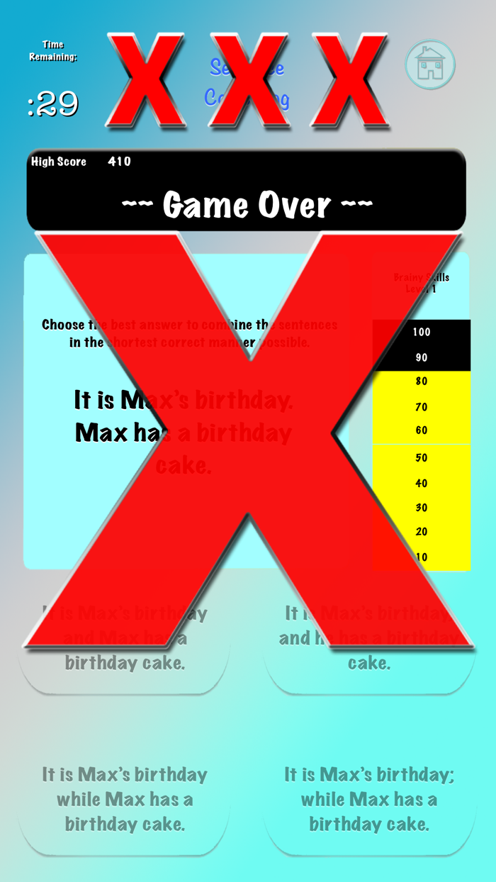 Brainy Skills Sentence Combine