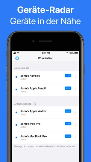 Screenshot von Wunderfind: Gerät Finden auf dem iPhone 4