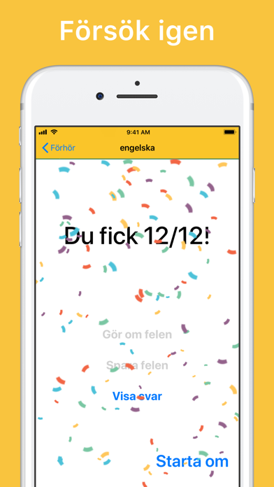 Learn It - Öva på glosor iPhone screenshot 4