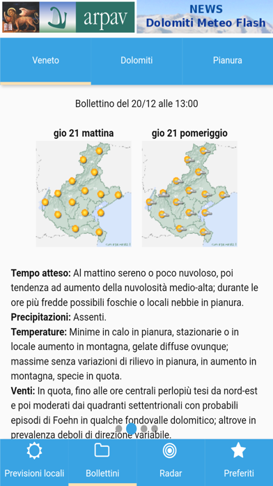 Screenshot #2 pour App ARPAV Meteo