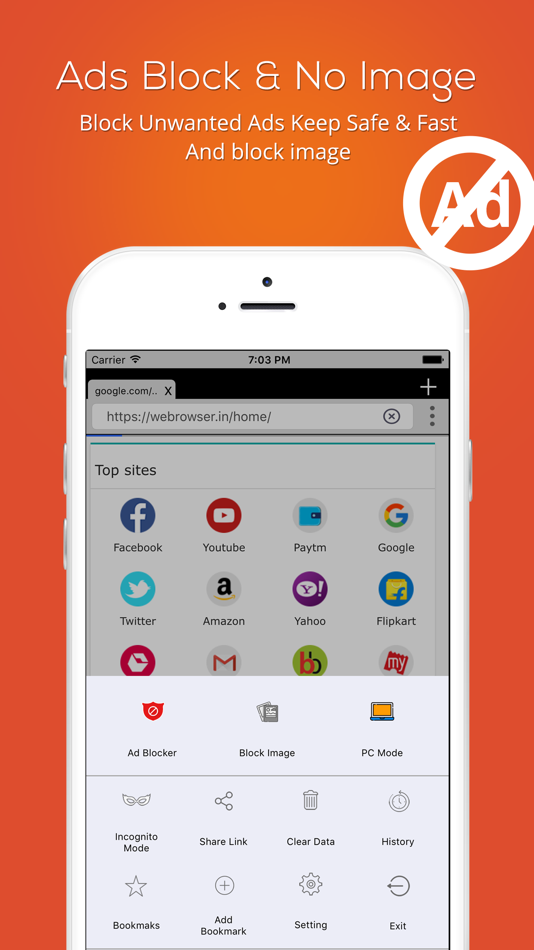 #1. We Browser - Fast Surfing (iOS) By: Creative Infoway