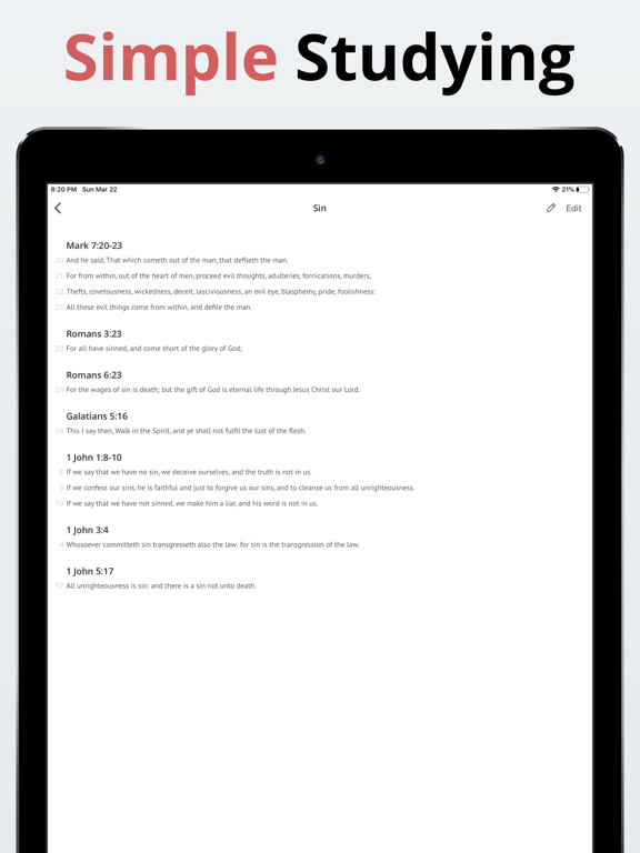 Pocket Study Bible iPad screenshot 4 - Book app