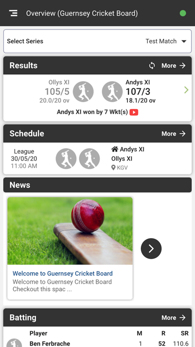 Guernsey Cricket Board screenshot 2