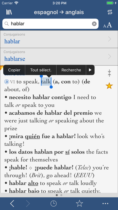 Screenshot #1 pour Collins espagnol-anglais