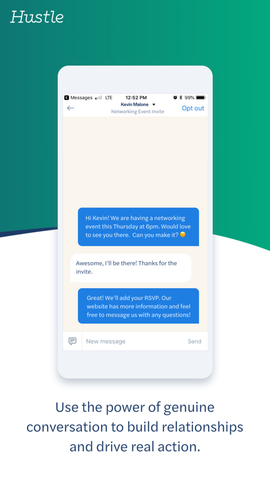 Hustle: P2P texting at scale Screenshot