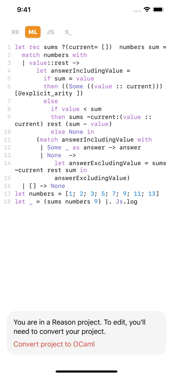 #2. ReasonML (iOS) 作者: Jacob Parker