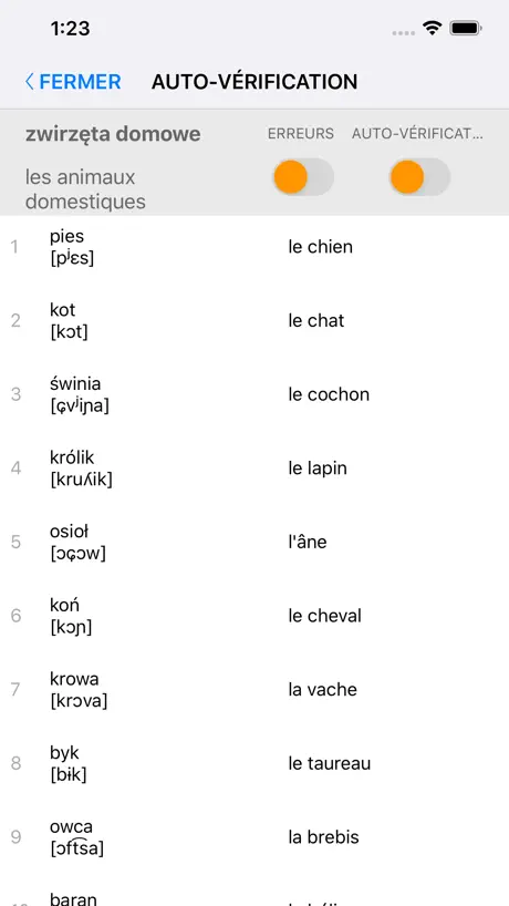 Apprenons les mots polonais