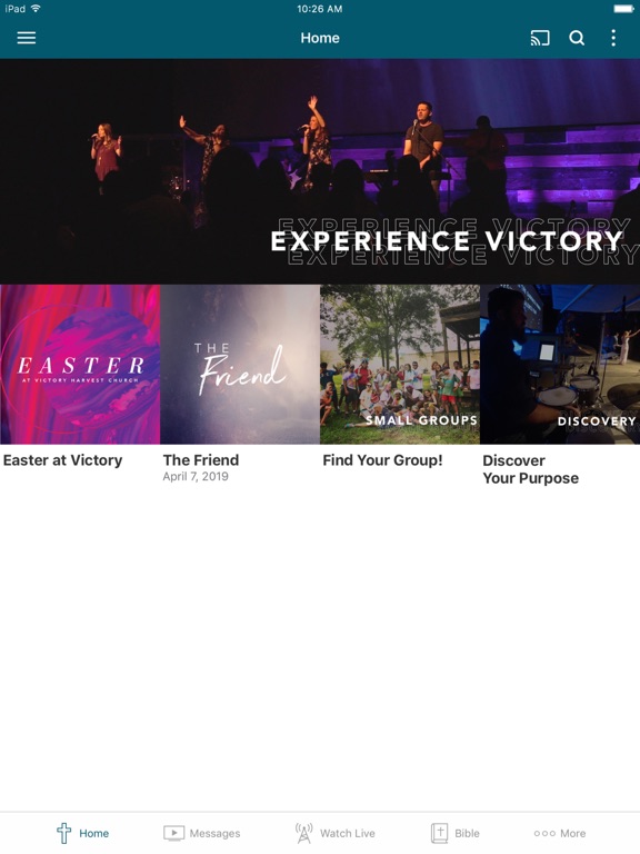 Victory Harvest Church iPad screenshot 1 - Lifestyle app