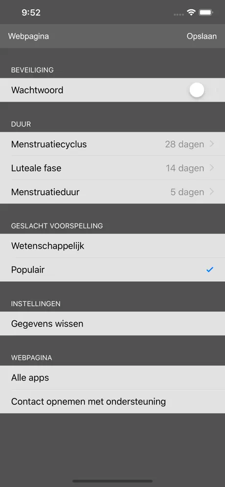 Menstruatiecyclus kalender!