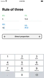 rule of three - calculator iphone screenshot 1