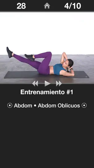 Captura de pantalla de Entrenamiento Diario Abdomen* en iPhone 1