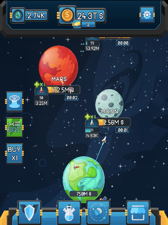 IdleX: Galaxy Wanderer iPad screenshot 1 - Games app
