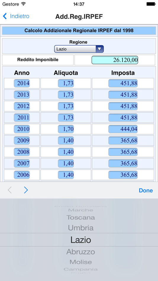#4. Calcoli IRPEF (iOS) 由: Vincenzo Boiano