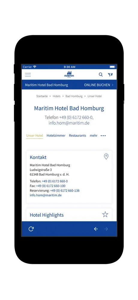 Maritim Hotels App