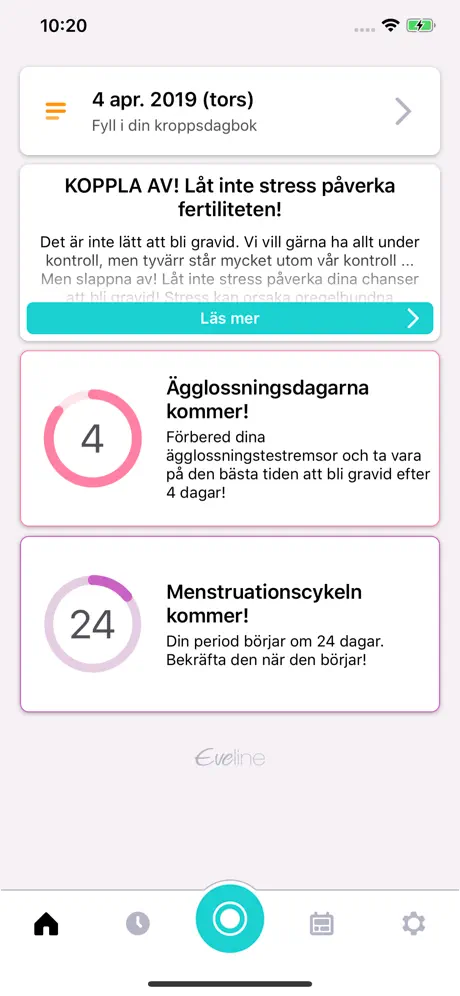 Eveline äggl.cykel-spårning