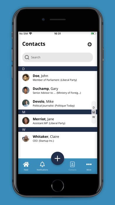 Stakeholder Engagement Tool Screenshot