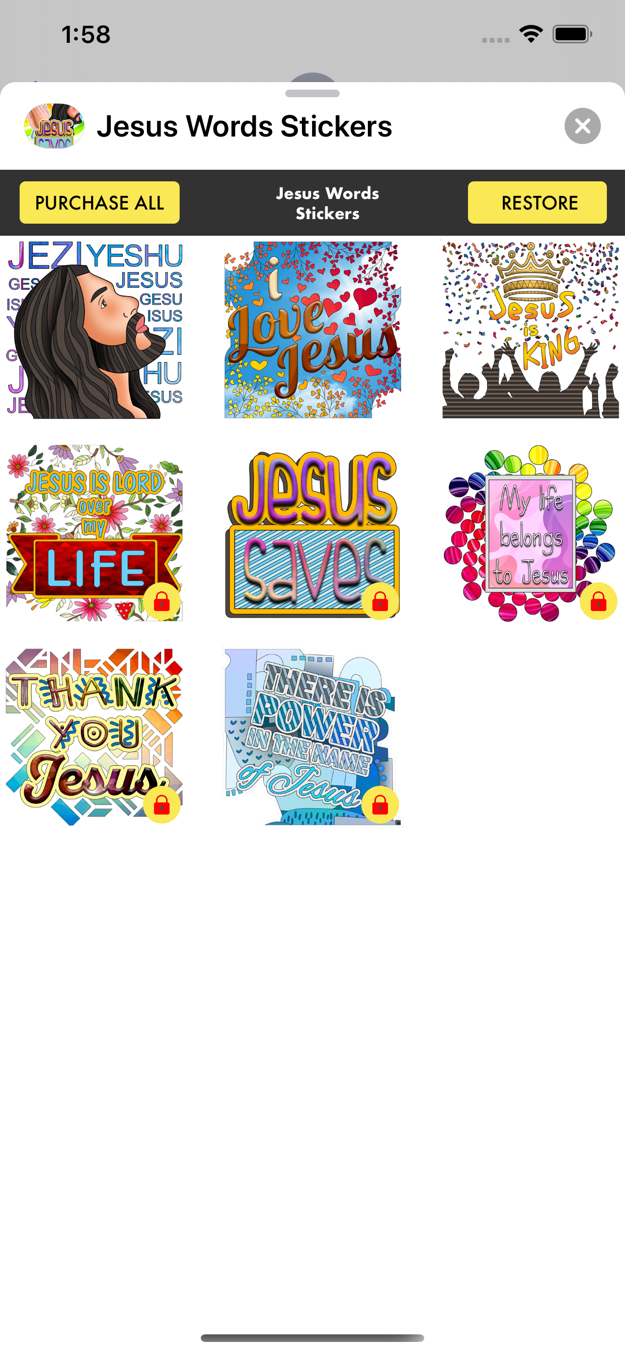 Jesus Words Stickers