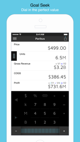 Paribus Calculator screenshot