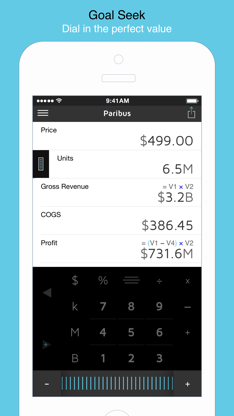 Paribus Calculator screenshot 2