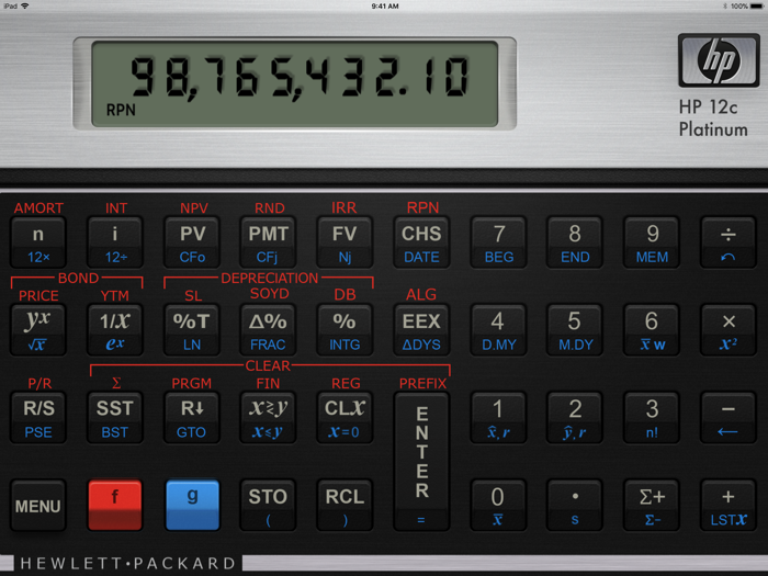 HP 12C Platinum Calculator